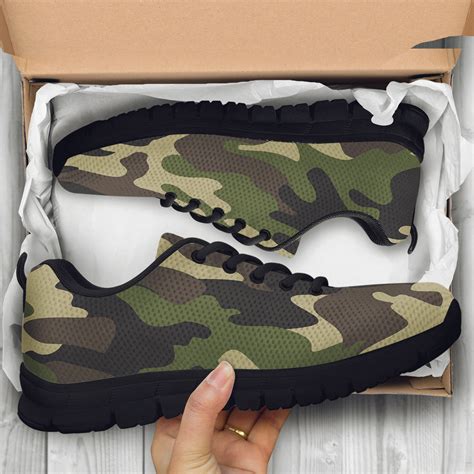 Army Green Camo Camouflage Sneakers Running Shoes Training Etsy