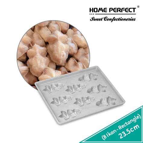 HOME PERFECT Rect Aluminium Traditional 8 Ikan 12 Bunga 12 Jalur Kuih