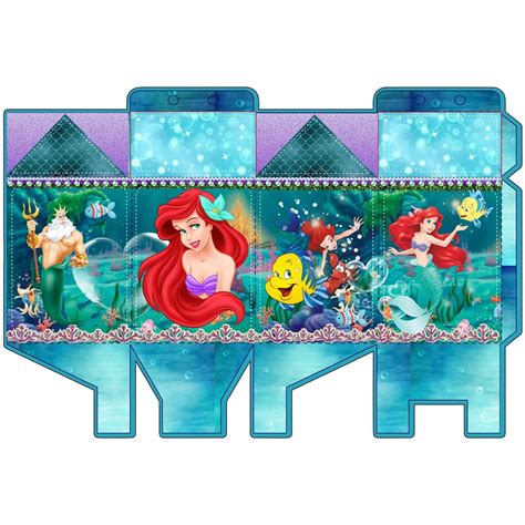 10 Und Caixas Personalizadas Folha Arte Impressa Tema Ariel