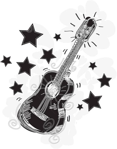 Guitarra Abstracta Elegancia Incompleta Ilustraci N Vectorial