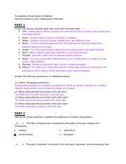 Copy Of Stem Final Study Guide Foundations Study Guide For Midterm