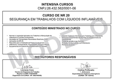 Curso De Nr Certificado Intensiva Cursos