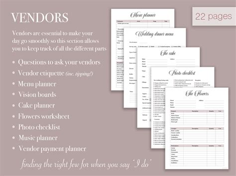 The BIG ONE Wedding Planner Printable Wedding Planner Pages, Wedding ...