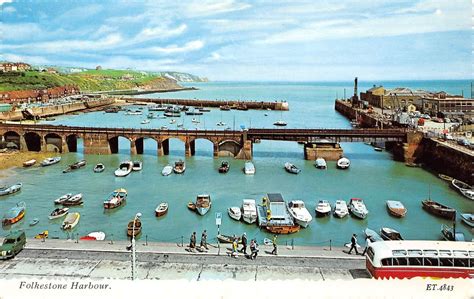 Uk England Kent Folkestone Harbour Port Boats