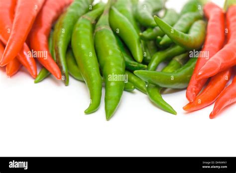 Heap Red And Green Chilli Hot Peppers Stock Photo Alamy
