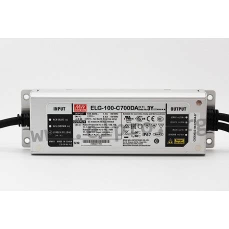 ELG 100 C1050DA 3Y Mean Well LED Drivers 100W Elpro Elektronik