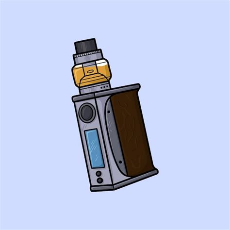 Premium Vector Vape Rta And Mod Vector Cartoon Illustration