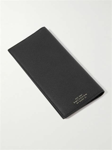 Smythson Panama Cross Grain Leather Bifold Wallet Smythson