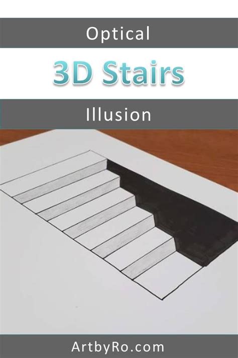 Learn To Draw 3d Stairs Optical Illusion Optical Illusion Stairs