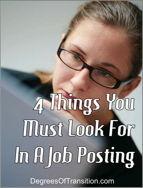 4 Things You Must Look For In A Job Posting