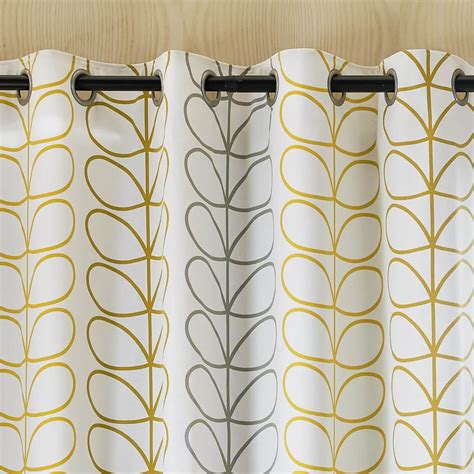 Trio Stem Ochre Curtains – Orla Kiely