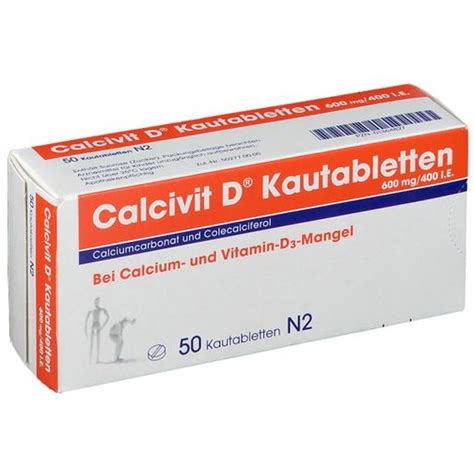 Calcivit D Kautabletten 600 Mg 400 I E 50 St Shop Apotheke