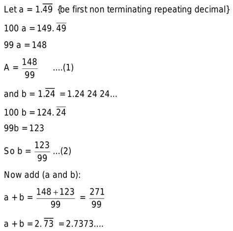 How To Add Non Terminating Repeating Decimals