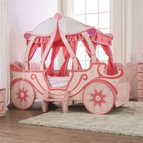 Carriage Twin Size Canopy Bed Kids Furniture In Los Angeles