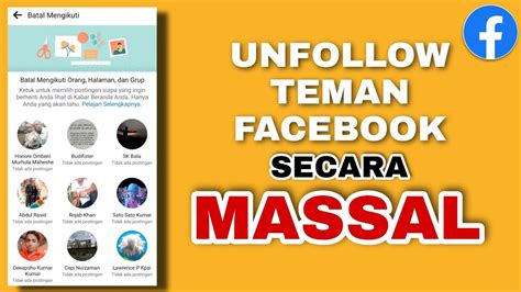 Cara Unfollow Semua Teman Facebook Dengan Cepat Tanpa Aplikasi