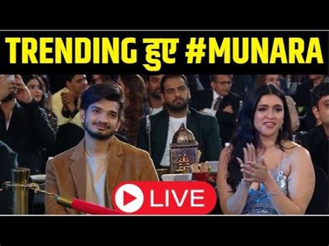 Munawar Faruqui Mannara Chopra Sitting Together Jio Miss World