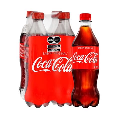 Refresco Coca Cola Original Pack 4 Botellas De 600 Ml C U Walmart