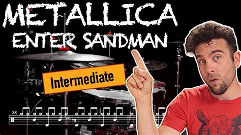 Metallica Enter Sandman Drum Cover With Scrolling Drum Sheet