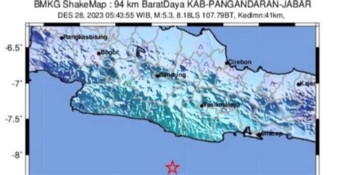 Gempa Tektonik M5 3 Guncang Pangandaran Begini Penjelasan BMKG