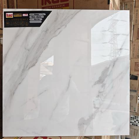 Jual GRANIT 60x60 Putih Motif Carara Glossy Granit White Carara