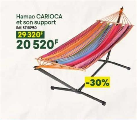 Promo Hamac Carioca Et Son Support chez Nature et découvertes