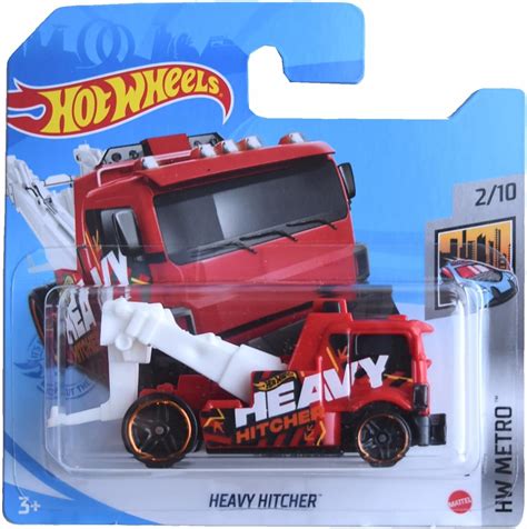 Amazon Hot Wheels Heavy Hitcher Hw Metro Red Short Card Toys Games