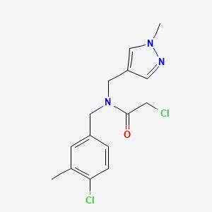 2 Chloro N 4 Chloro 3 Methylphenyl Methyl N 1 Methylpyrazol 4 Yl