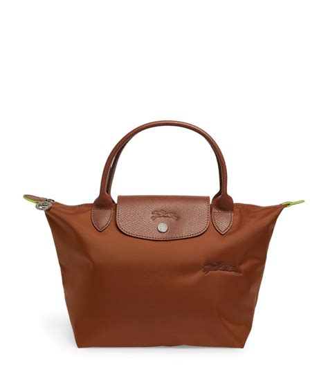 Womens Longchamp Brown Small Le Pliage Green Handbag Harrods Uk