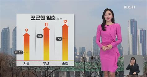 12시 날씨 포근한 입춘오늘 밤~내일 전국 비나 눈