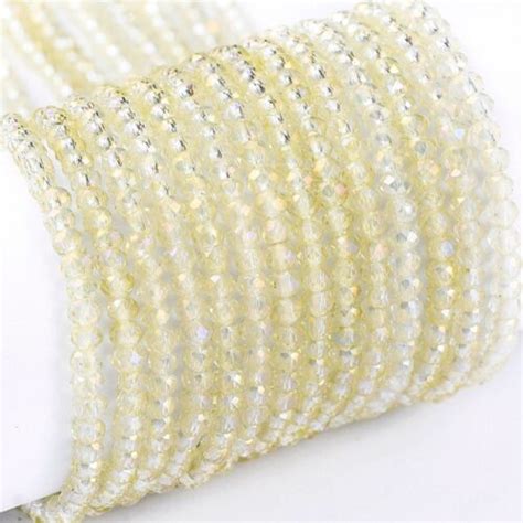 2mm X 1 5mm Crystal Rondelle Bead Champagne Riverside Beads