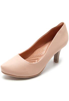 Scarpin Comfortflex Liso Nude Compre Agora Dafiti Brasil