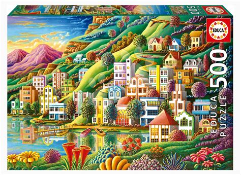 Puzzle Hidden Harbor 500 Dielov S Lepidlom Educa