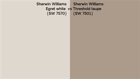 Sherwin Williams Egret White Vs Threshold Taupe Side By Side Comparison