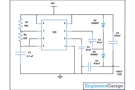 Basic Voltage Doubler Circuit Diagram Using 555 Timer IC 44 OFF