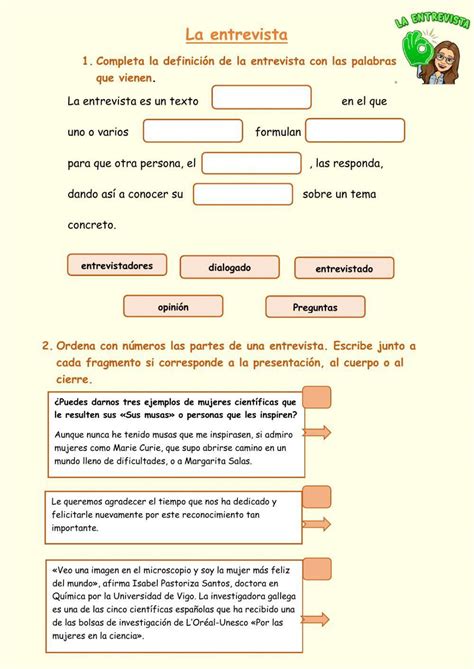 257690 La Entrevista Jessica León Liveworksheets