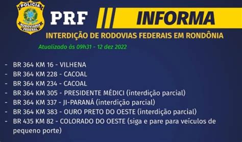 Em V Deo Prf Afirma Que Ir Usar Da For A Para Desbloquear Rodovias Em