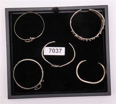 5 Sterling Silver Bracelets 3 3 Ozt Dixon S Auction At Crumpton