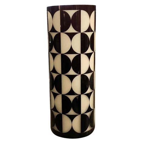 Mid Century Modern Geometric Cylindrical Vase For Sale At 1stdibs