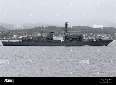 HMS Richmond (F239), a Type 23 (or Duke-class) frigate operated by the ...