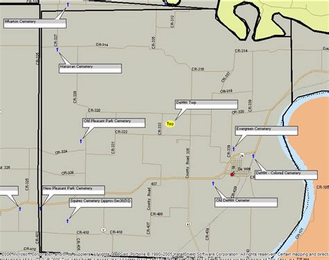 Carroll County, Missouri, GenWeb Project - Cemetery Map, Dewitt Township