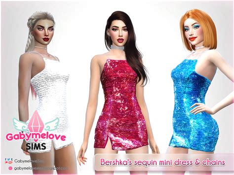 Install Shiny Sequin Mini Dress And Chains The Sims 4 Mods Curseforge