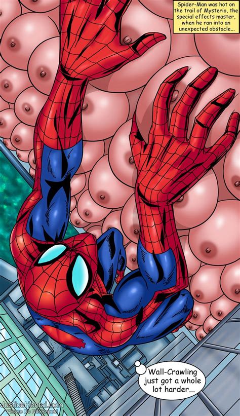 Mysterio S Booby Trap Hinders Spider Man S Wall Crawling By Justicehentai Hentai Foundry