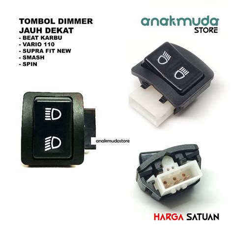 Tombol Front Light Button Switch Beat Carburetor Far Near Dim Dimmer