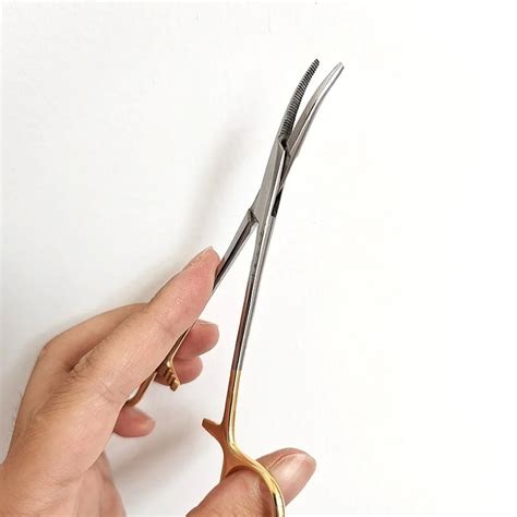 Stainless Steel Curved Tip And Straight Tip Forceps For Locking Clamp