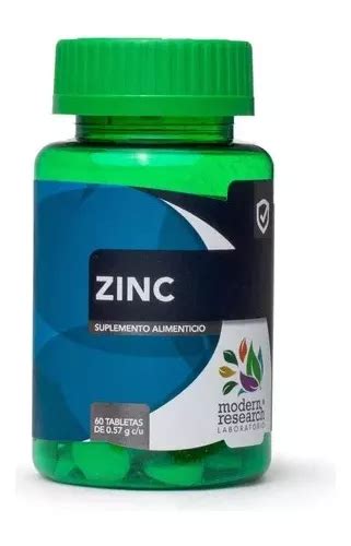 Zinc Tabletas Modern Research Suplemento Alimenticio Sabor Sin Sabor