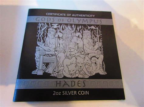 2014 HADES Gods Of Olympus 2oz Antiqued Silver Coin 2 Tuvalu PERTH