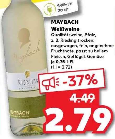 Maybach Weißweine Angebot bei Kaufland - 1Prospekte.de