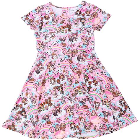 Tokidoki Girls Print Dress Pink Size 10 Big W