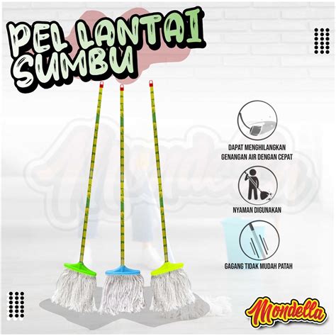 Jual Pel Lantai Sumbu Kain Pel Lantai Pel Mop Pel Lantai Gagang Kayu