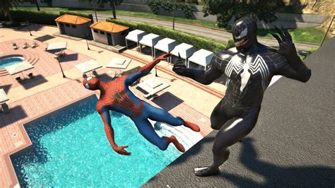 Gta Water Ragdolls Spiderman Vs Venom Jumps Fails Euphoria